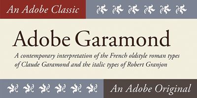 Garamond font history